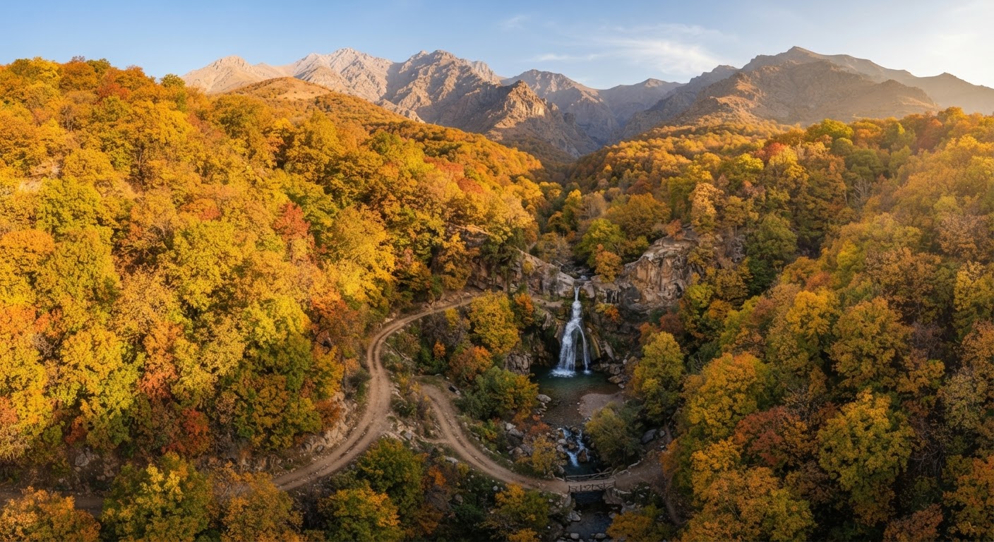 سفر یک‌روزه به روستای سنگان؛ تماشای پاییز طلایی بدون نیاز به ماشین شخصی