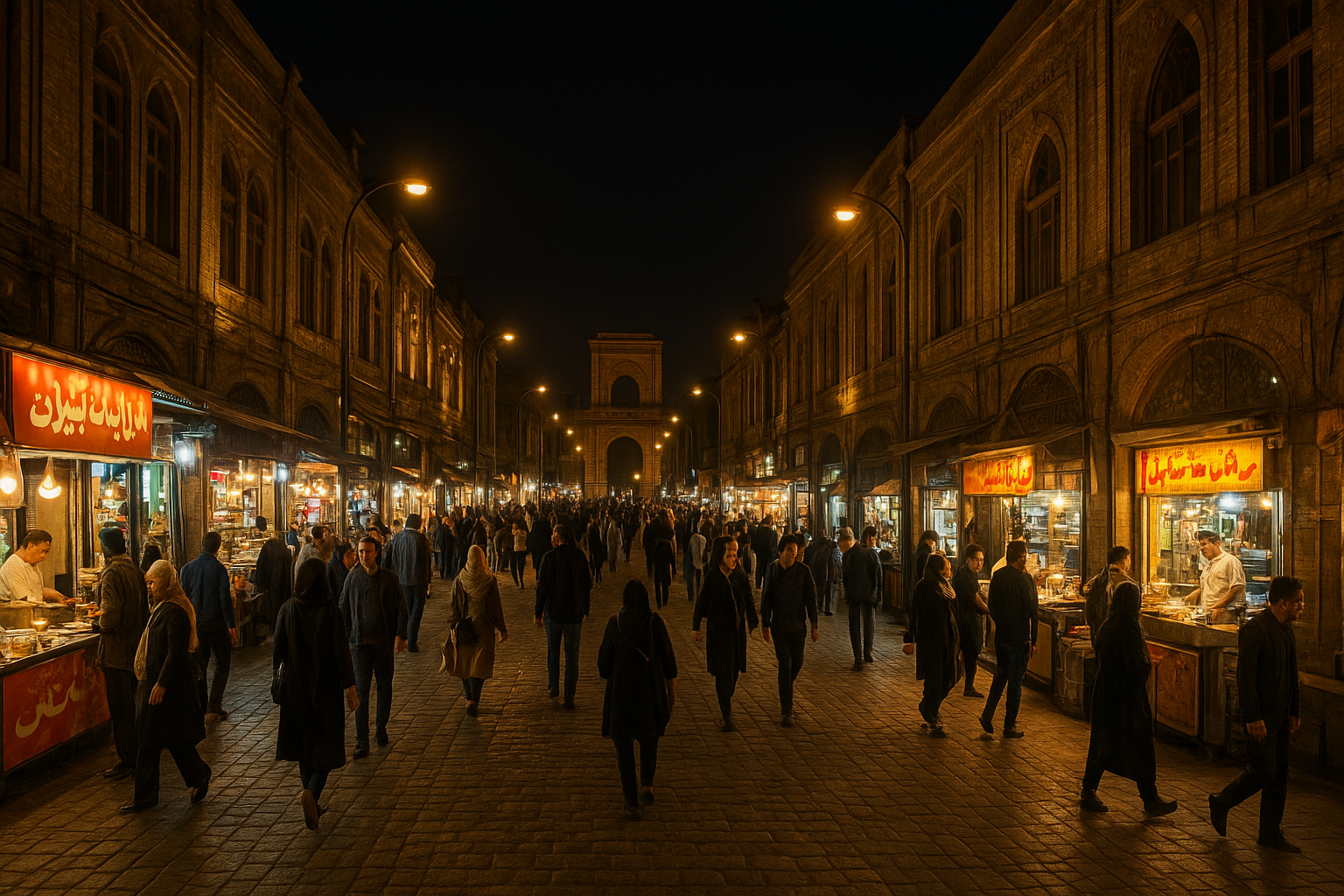 شب‌گردی ارزان در خیابان ۳۰ تیر و باب همایون